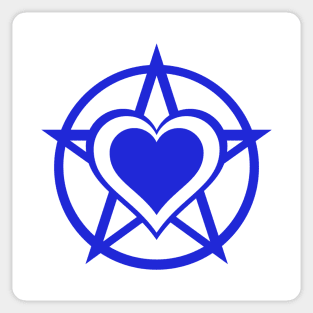 Blue Pagan Heart Cheeky Witch® Sticker